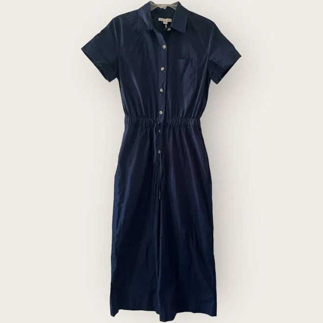 jumpsuit Free Assembly Wide Leg Utility Jumpsuit Short Sleeve Navy Blue Small eBay - msprobe94 $23.9