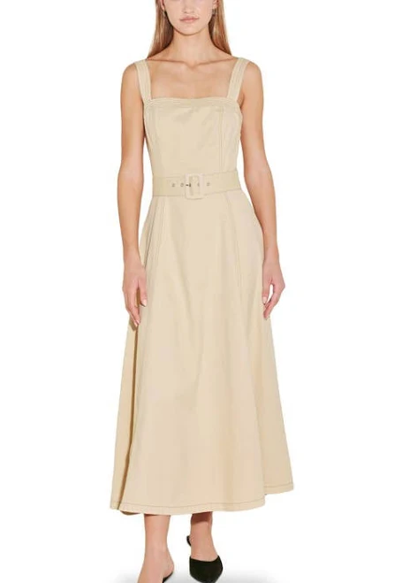 dress FREEMARKET Women's Belted A-Line Midi Dress Nordstrom $76