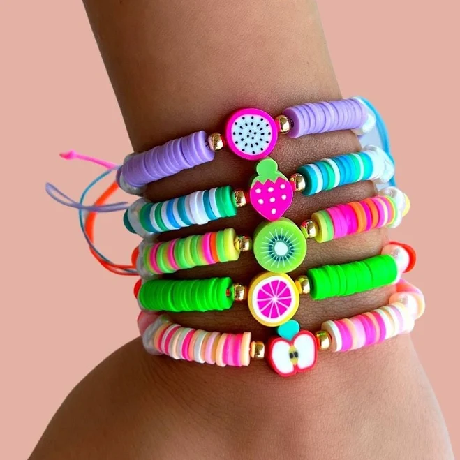 accessory Fruit Beaded Charm Bracelet Etsy - Seller $4.99