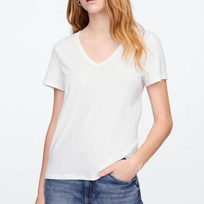 top Gap Women's Favorite V-Neck T-Shirt Gap Factory $7.99