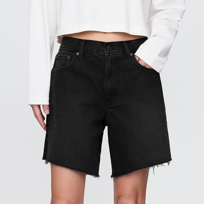 shorts Gap Women's Mid Rise '90s Loose Denim Bermuda Shorts Gap $55