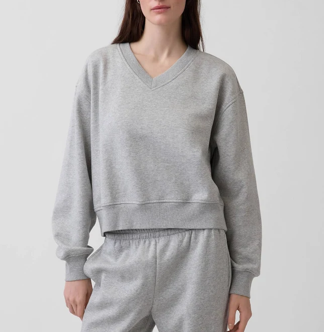 top Gap Women's Vintagesoft Oversized V-Neck Sweatshirt Gap $35