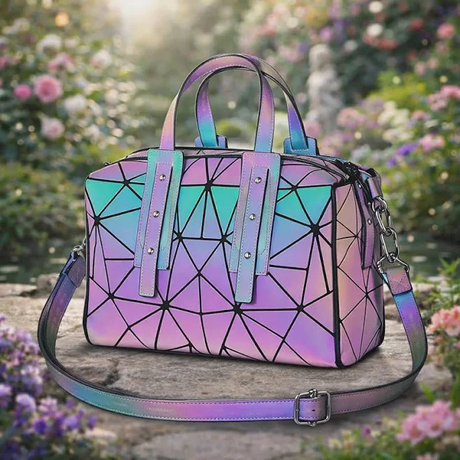 bag Geometric Holographic Crossbody Bag Etsy - Seller $140