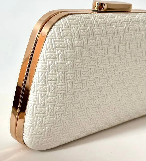 bag Geometric Vegan Leather Clutch Bag Indus Threads $89