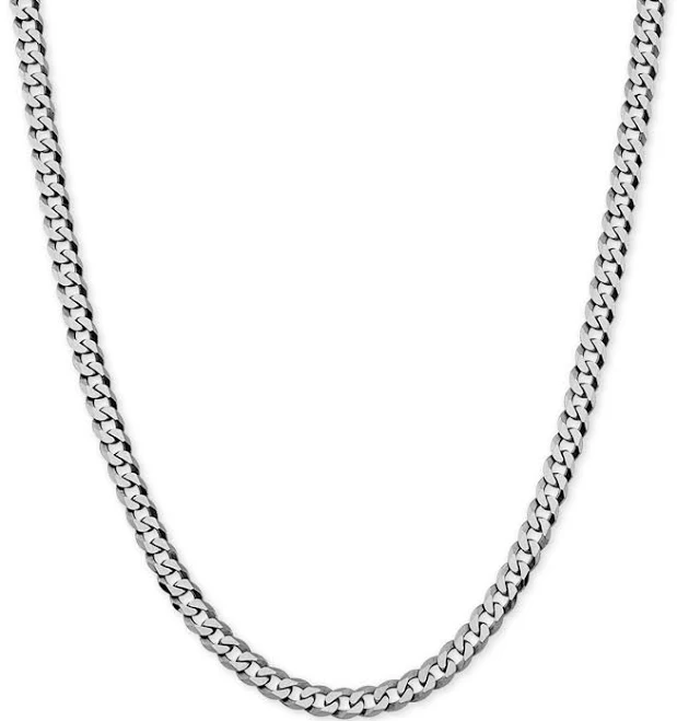 accessory Giani Bernini Flat Curb Link Chain Necklace in Sterling Silver Macy's $118.75