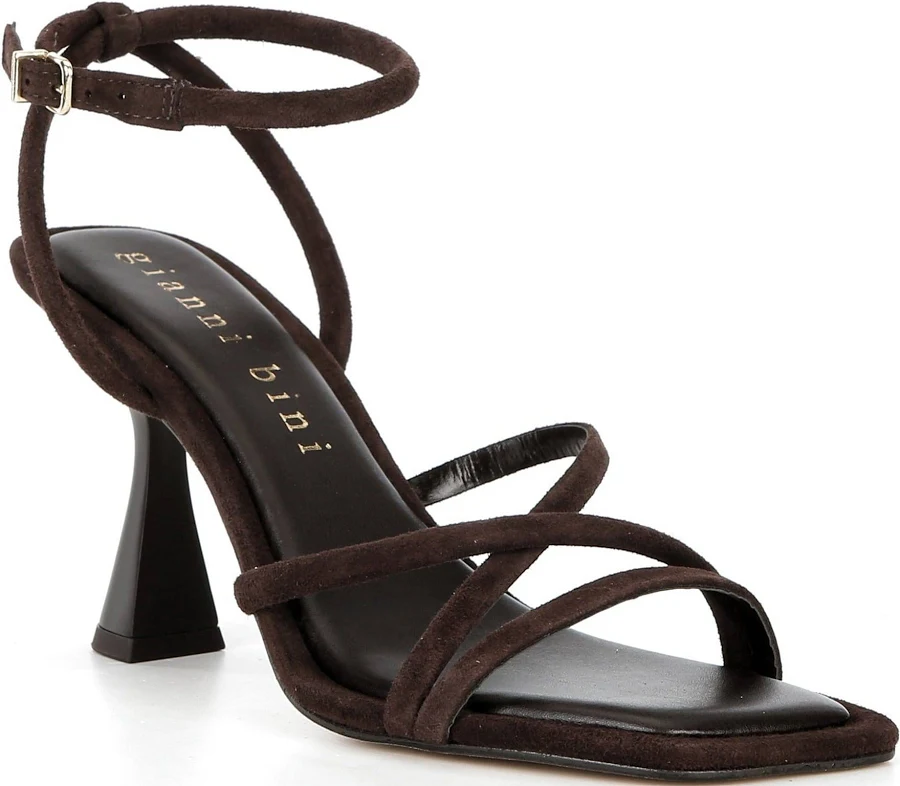shoes Gianni Bini Women's Rondo Suede Strappy Square Toe Dress Sandals Dillard's $109.99
