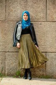 skirt Gold Metallic Pleated Chiffon Maxi Skirt Precious Noor $89.98