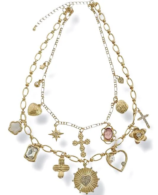 accessory Good Feeling Gold Layered Charm Necklace The Willow Tree Boutique $29.95