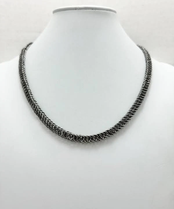 accessory Gunmetal Half Persian Weave Chain Maille Necklace Etsy - JewelryDesignsbyHC $26