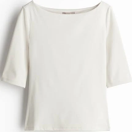 top H&M Ladies Boat-Neck Jersey Top H&M $17.99