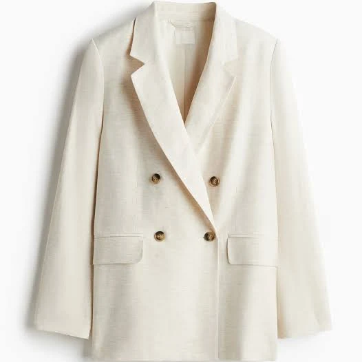 matching set H&M Ladies Linen-Blend Blazer H&M $44.99