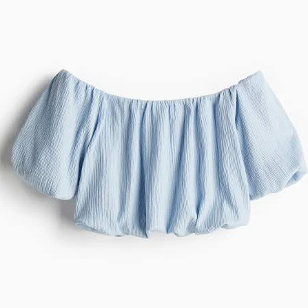 top H&M Ladies Off-The-Shoulder Crop Top H&M $24.99
