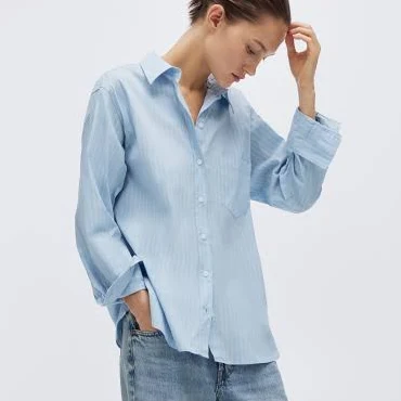 shirt H&M Ladies Oversized Striped Shirt H&M $29.99