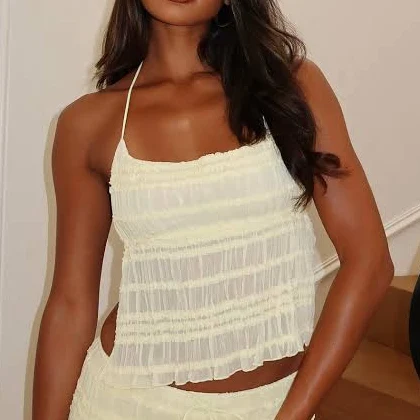 matching set Halter Top White Fox Boutique $38.49