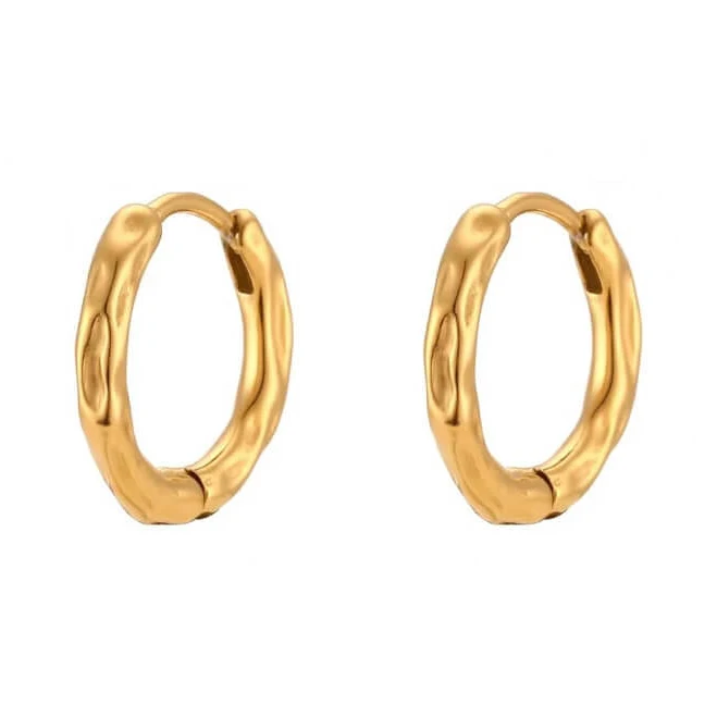 accessory Hammered Chunky Gold Hoops Pineal Vision Jewelry $30