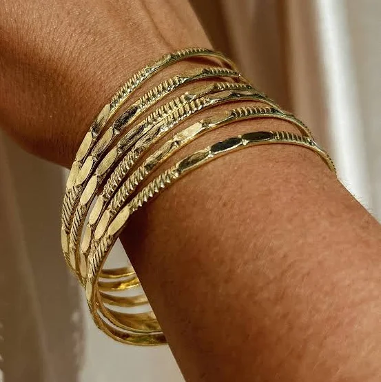 accessory Hammered Goddess Bangles Set of 6 Meraki Designs Jewelry $65