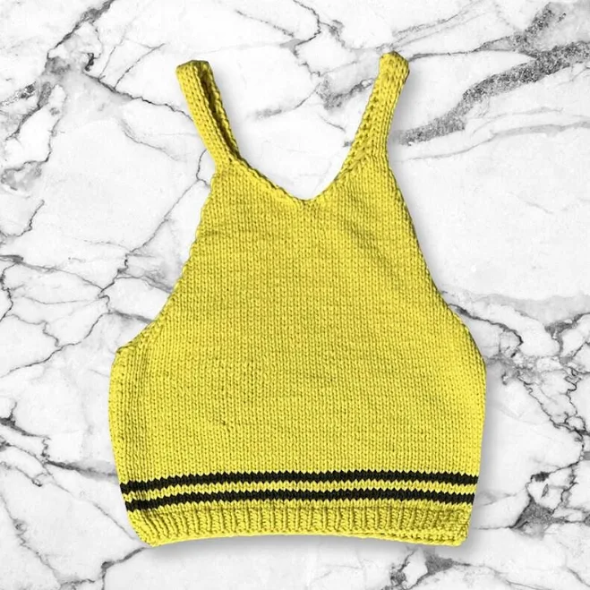top Hand Knit Halter Top Etsy - Seller $55