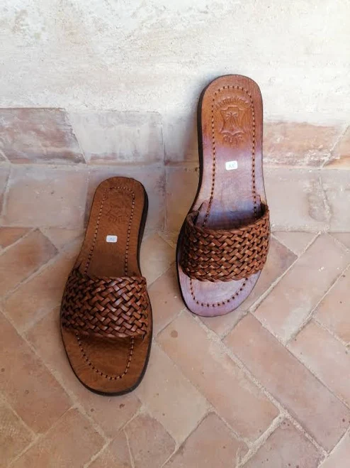 shoes Handmade Moroccan Braided Leather Sandals Etsy - Seller $48.26