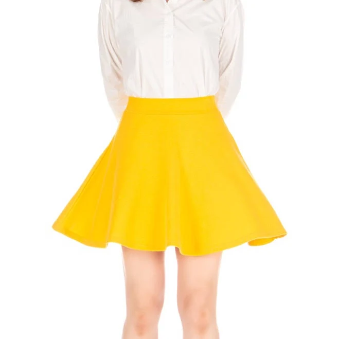 skirt High Waist A-Line Flared Stretchy Cotton Mini Skirt Poshmark $9