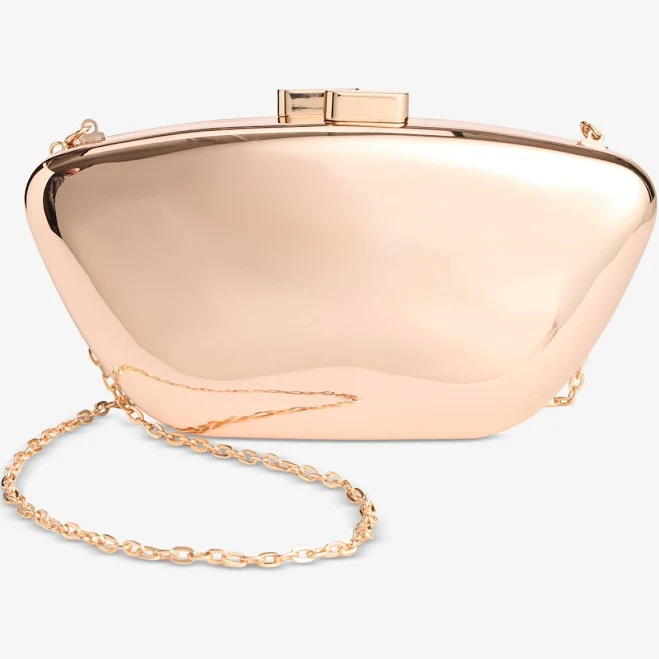 bag INC International Concepts Minaudiere Metallic Clutch Handbag Macy's $99.5