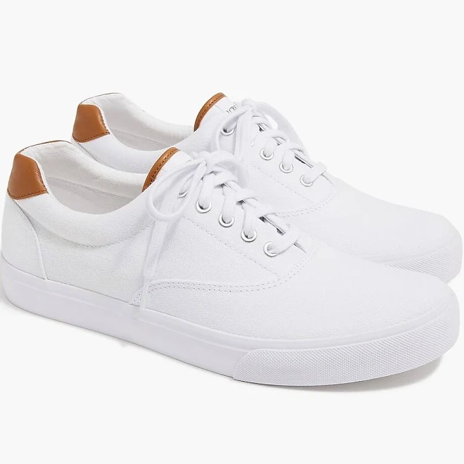shoes J.Crew Men's Canvas Lace-Up Sneakers J.Crew Factory $78.99