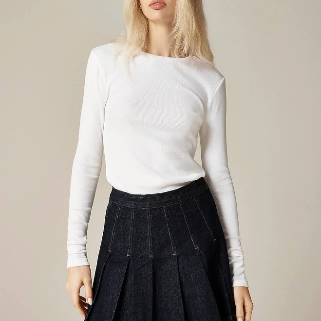 top J.Crew Women's Perfect Rib Long-Sleeve T-Shirt J.Crew $36.5