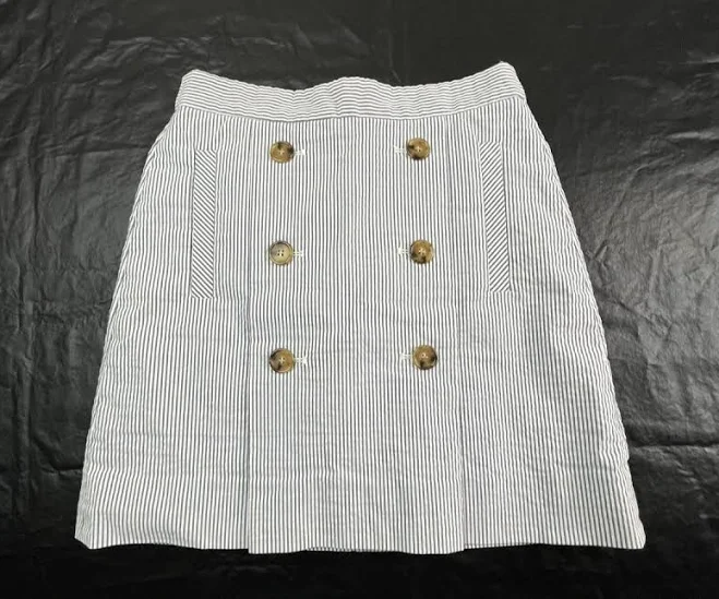 mini skirt J. Crew Women's Stretch Seersucker Button Front Miniskirt eBay - deaugi $19.99