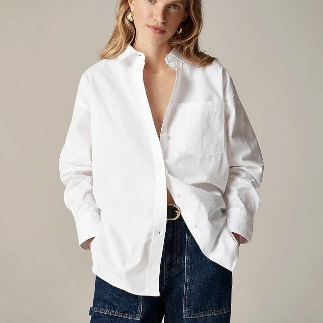 top J.Crew Women's Étienne Oversized Oxford Shirt J.Crew $89.5