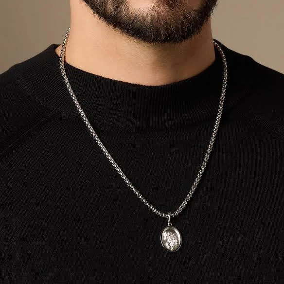 accessory JAXXON St. Christopher Silver Pendant Men's Size Chain Jaxxon $193