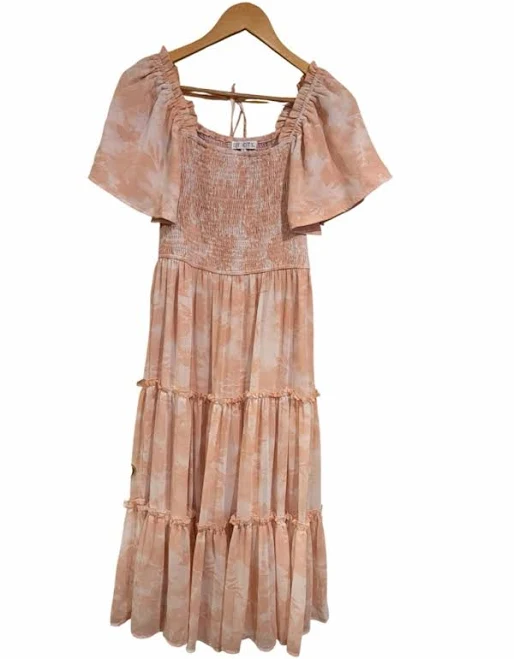 dress Jaylynn Ivy City Co Cottagecore Floral Smocked Tiered Midi Dress eBay - thepepperpatch $60