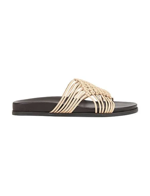 shoes Jeffrey Campbell plait Slides in Tan REVOLVE $77