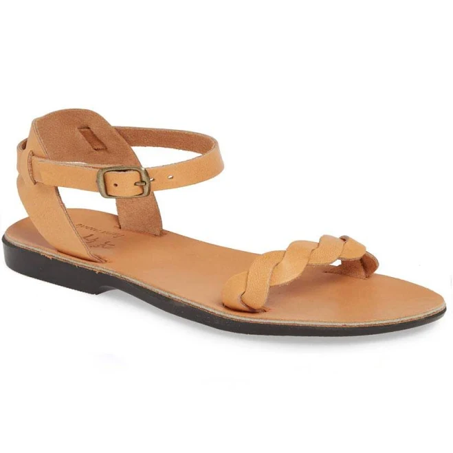 shoes Jerusalem Sandals Women's Arden Leather Ankle Strap Sandals Jerusalem Sandals $77.95