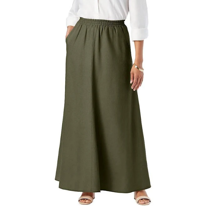 bottoms Jessica London Women's Linen Maxi Skirt Kohl's $69.99