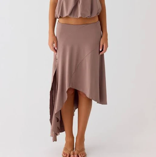 skirt Jisoo Asymmetric Midi Skirt Peppermayo - US $68