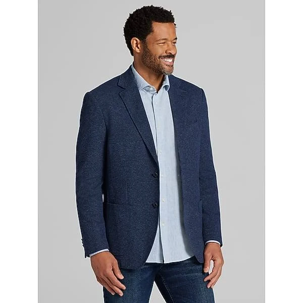 outerwear Joseph Abboud Modern Fit Pique Knit Navy Blazer – Soft Cotton-Blend Men’s Sport Coat for Work, Travel, Final Four and Everyday Style Men's Wearhouse $90.99