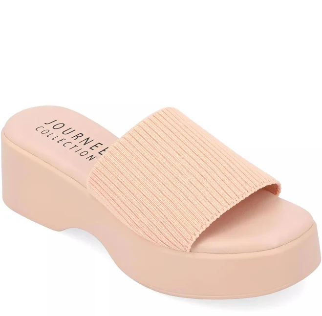 shoes Journee Collection Women's Emani Platform Slide Sandals DSW $23.99