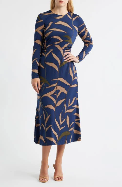 dress Julia Jordan Women's Printed Long Sleeve Midi Dress Nordstrom $55.6