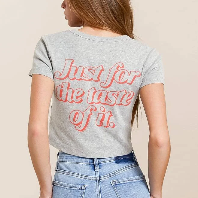 t-shirt Junkfood Women's Cropped Baby T-Shirt Buckle $17.49