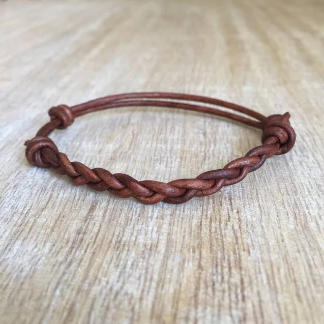 accessory Juno Collection Minimalist Boho Chic Braided Leather Bracelet Etsy - Fanfarria $10.75