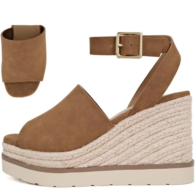 shoes Jute Ankle Strap Wedge Bliss Boutique $24.98