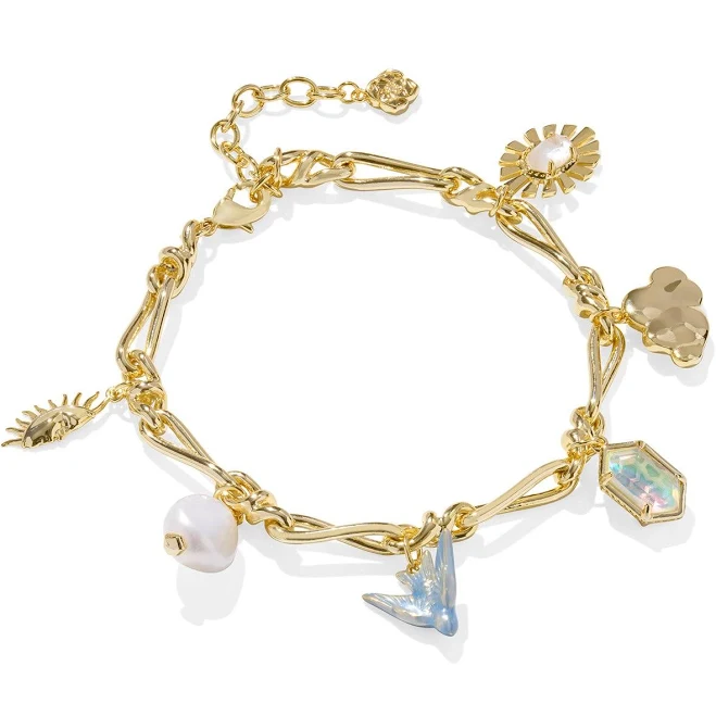 accessory Kendra Scott Melody 14k Gold-Plated Charm Bracelet Rocksbox $125
