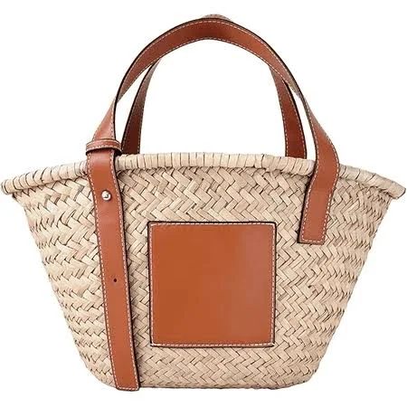 bag keyasia Custom Handmade Women's Straw Basket Tote Bag - Natural raffia tote bag with faux leather shoulder strap, Size: Medium, Yellow Walmart - Family Star Flagship Store $35.9