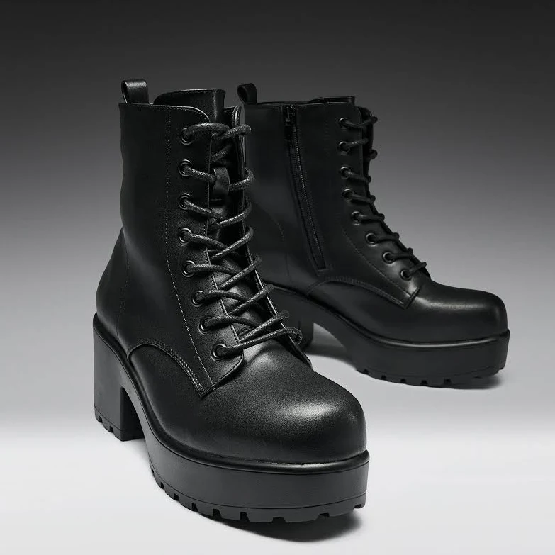 shoes Koi Melbourne Chunky Military Lace-Up Boots KOI Footwear Official $89