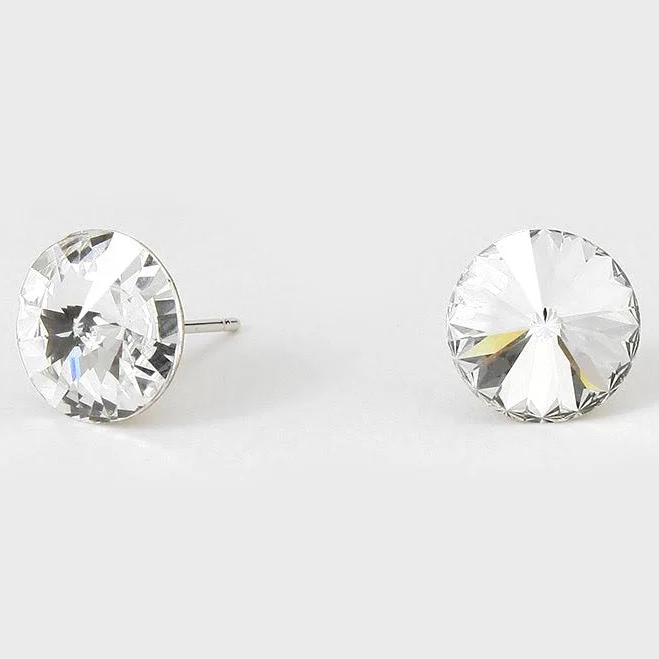 accessory L&M Bling Clear on Silver Small Round Crystal Stud Earrings lmbling $17