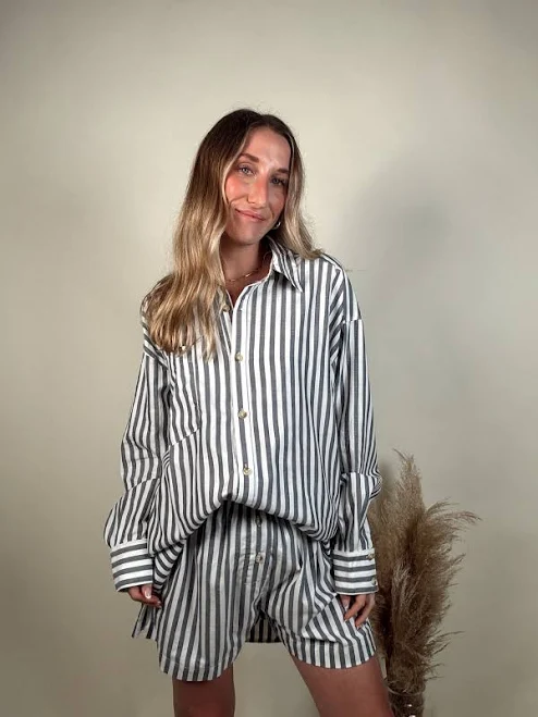 matching set Laguna Striped Top and Shorts Set Urban Nomad Boutique $110.99