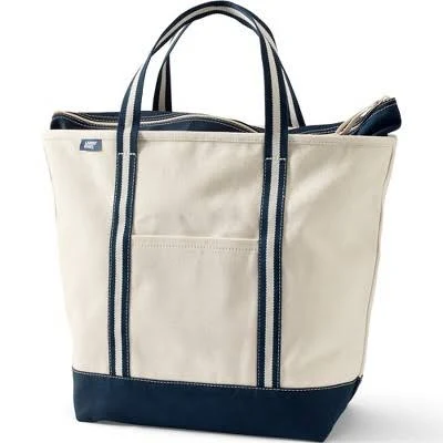 bag Lands' End Large 5 Pocket Zip Top Canvas Tote Bag Target $47.96