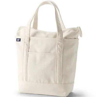 bag Lands' End Medium 5 Pocket Zip Top Canvas Tote Bag Target $49.95