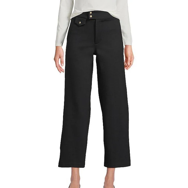 pants Lands' End Women's Ponte High Rise Straight Leg Cropped Pants Kohl's $74.95