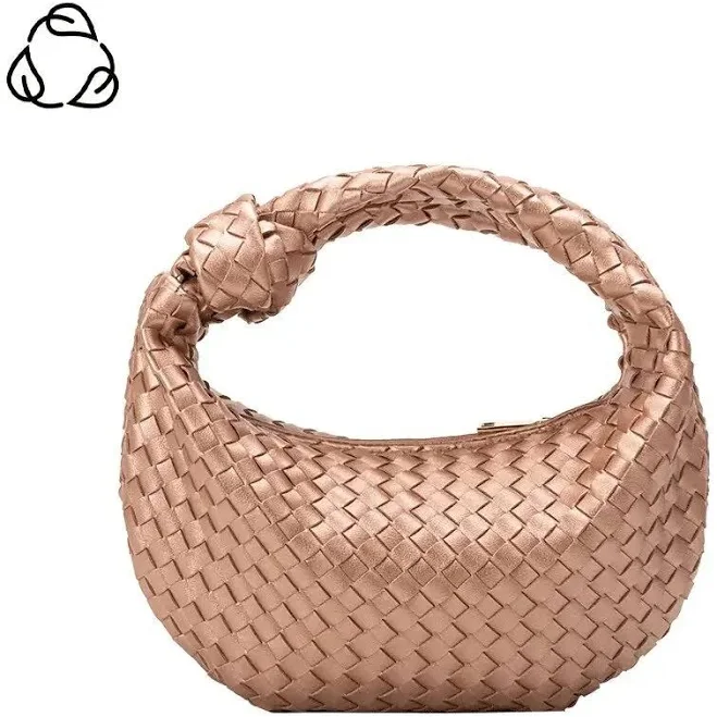 bag Larissa Rose Gold Mini Recycled Vegan Top Handle Bag La Jolie MLN Boutique $70