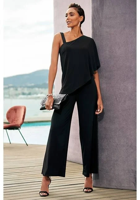 jumpsuit Lascana Women's Asymmetrical One Shoulder Jumpsuit Lascana $56
